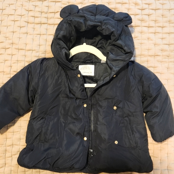 Zara kids light puffer jacket (black) - Picture 1 of 4